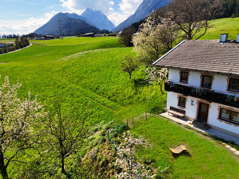 Alpenrehblick am Karwendelgebirge im Sommer mit Bergblick, Landhaus für 7 Personen am Vomperberg in Tirol
